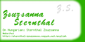 zsuzsanna sternthal business card